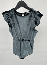 Body Blauw Grijs Velours Maat 98 / 104