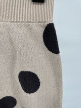 Short Beige Zwarte Stippen Gebreid Maat 98