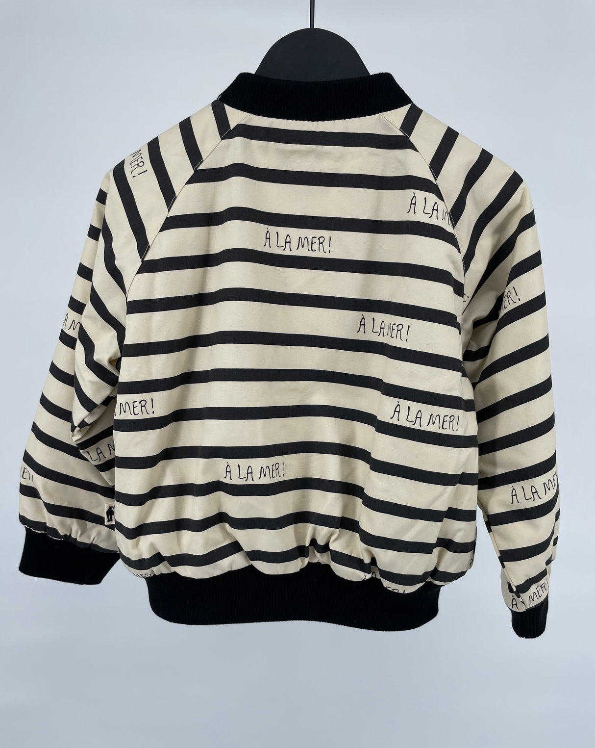 Baseball Jas Beige Zwart A La Mer Maat 116 / 122