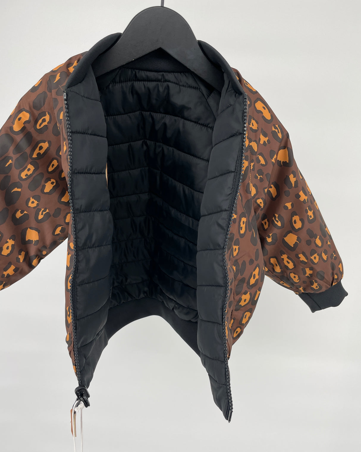Baseball Jas Rerversible Zwart of Luipaard Maat 80 / 86