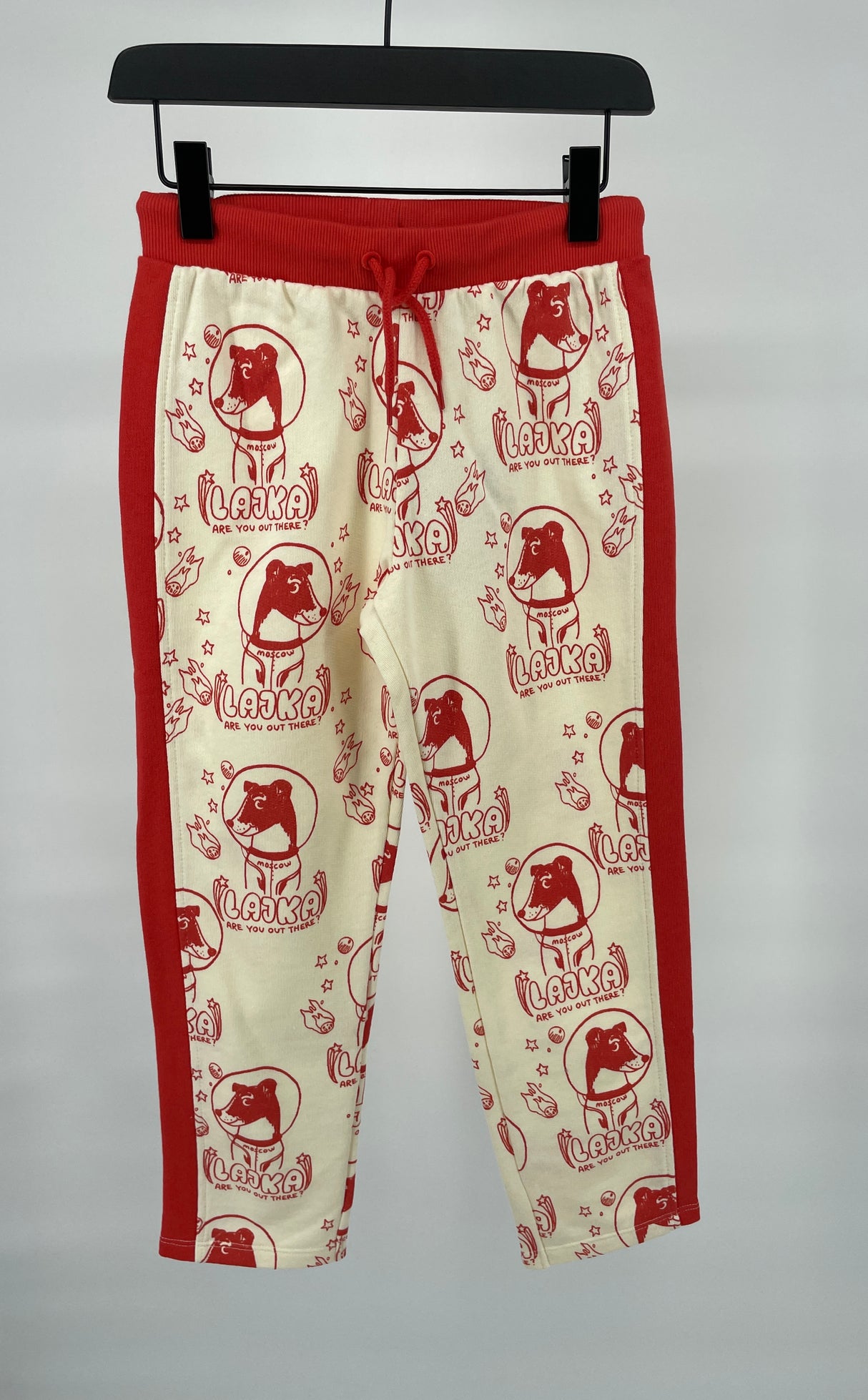 Joggingbroek Beige Rood Lajka Hondjes Print