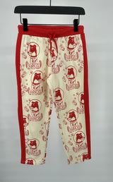 Joggingbroek Beige Rood Lajka Hondjes Print