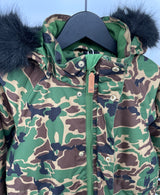 Kebnekaise Sneeuwpak Overal Groen Camouflage Maat 116