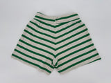 Korte Broek Beige Groen Gestreept Maat 140 / 146