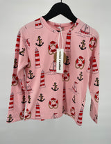 Longsleeve Roze Vuurtorens Maat 128 / 134