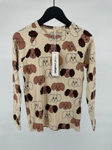 Longsleeve Beige Bruin Hondjes Print