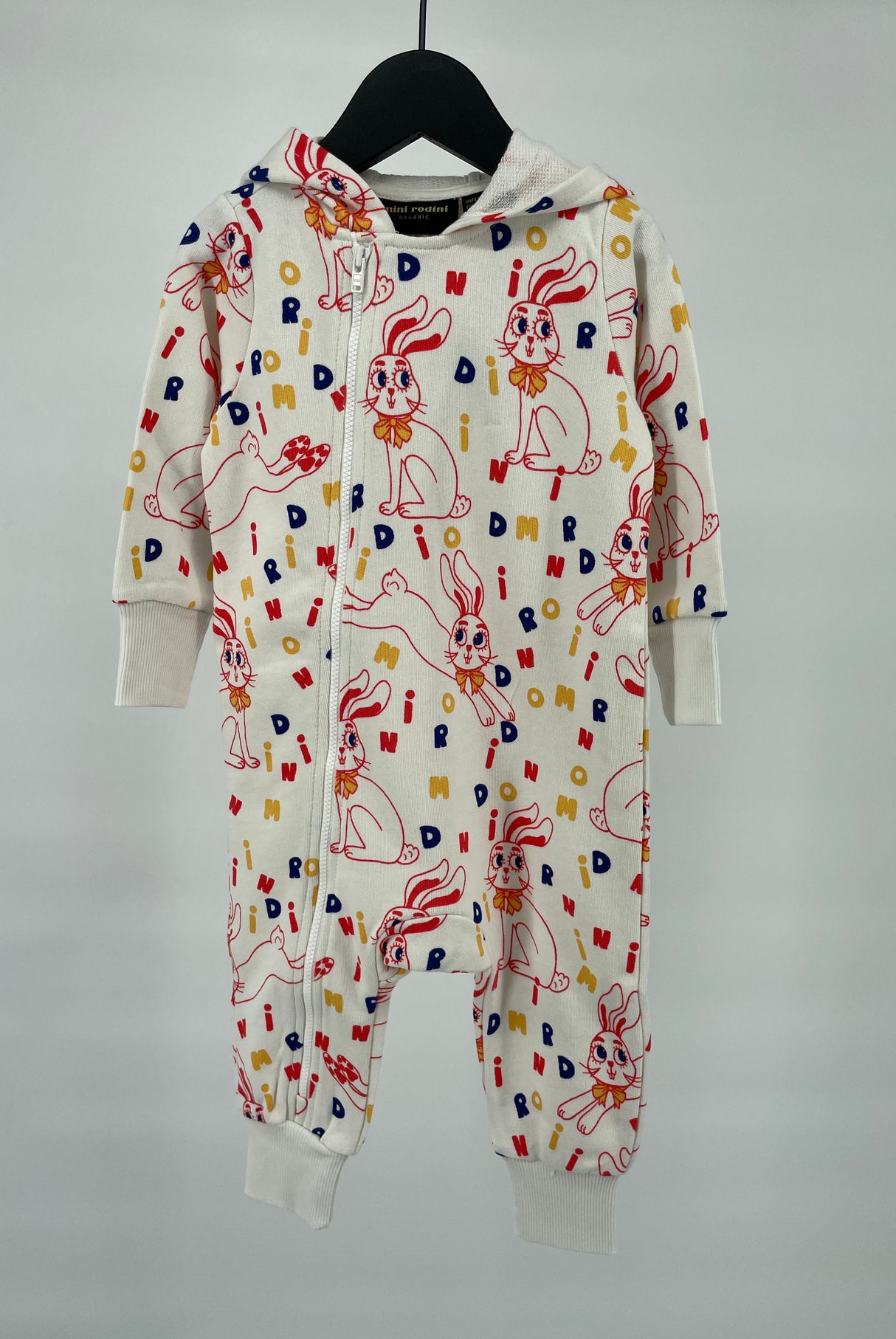 Onesie Beige Konijnen Letter Print