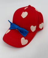 Pet Rood Hartjes en Strik Maat 3 - 9 Jaar