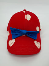 Pet Rood Hartjes en Strik Maat 3 - 9 Jaar