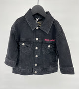 Spijkerjas Zwart Denim Cheer Cat Maat 80 / 86