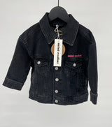 Spijkerjas Zwart Denim Cheer Cat Maat 80 / 86