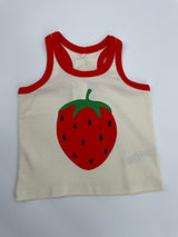 Tanktop Beige Aardbei Maat 92 / 98