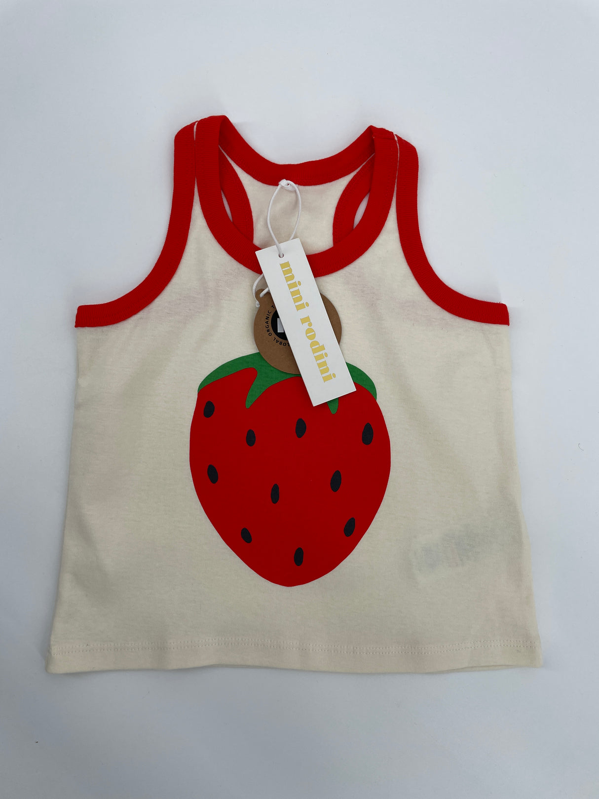 Tanktop Beige Aardbei Maat 92 / 98