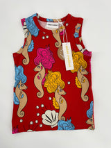 Tanktop Rood Zeepaardjes Print