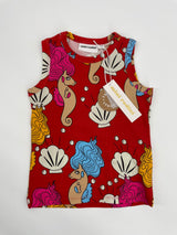 Tanktop Rood Zeepaardjes Print