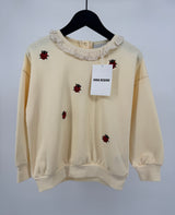 Trui Beige Kant Kraagje Lieveheersbeestjes Maat 116 / 122