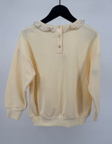 Trui Beige Kant Kraagje Lieveheersbeestjes Maat 116 / 122