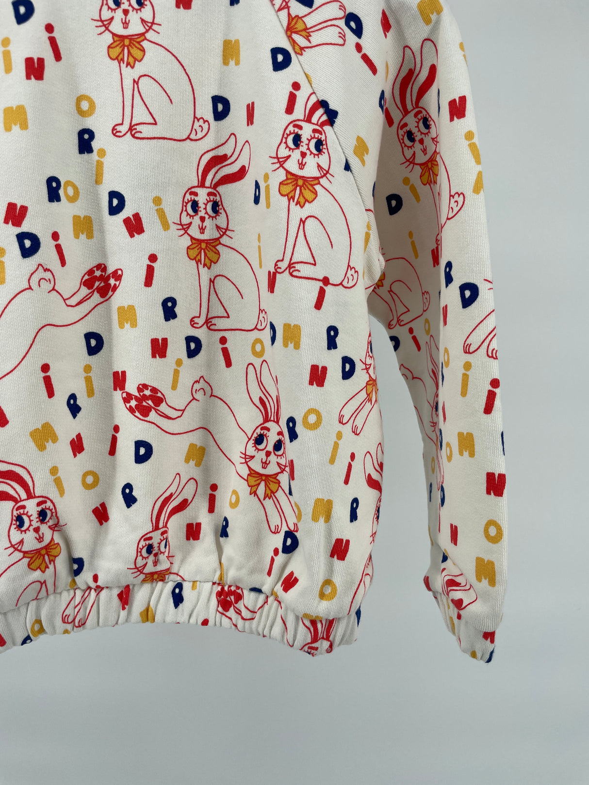 Trui Beige Konijnen Letter Print