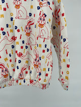 Trui Beige Konijnen Letter Print