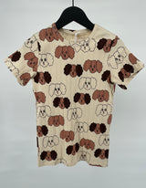 T-shirt Beige Bruin Hondjes