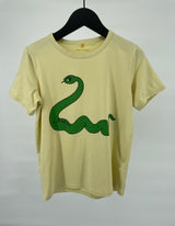 T-shirt Geel met Slang Maat 140 / 146