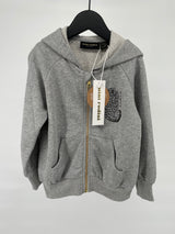Vest Capuchon Grijs met Tijger Maat 92 / 98