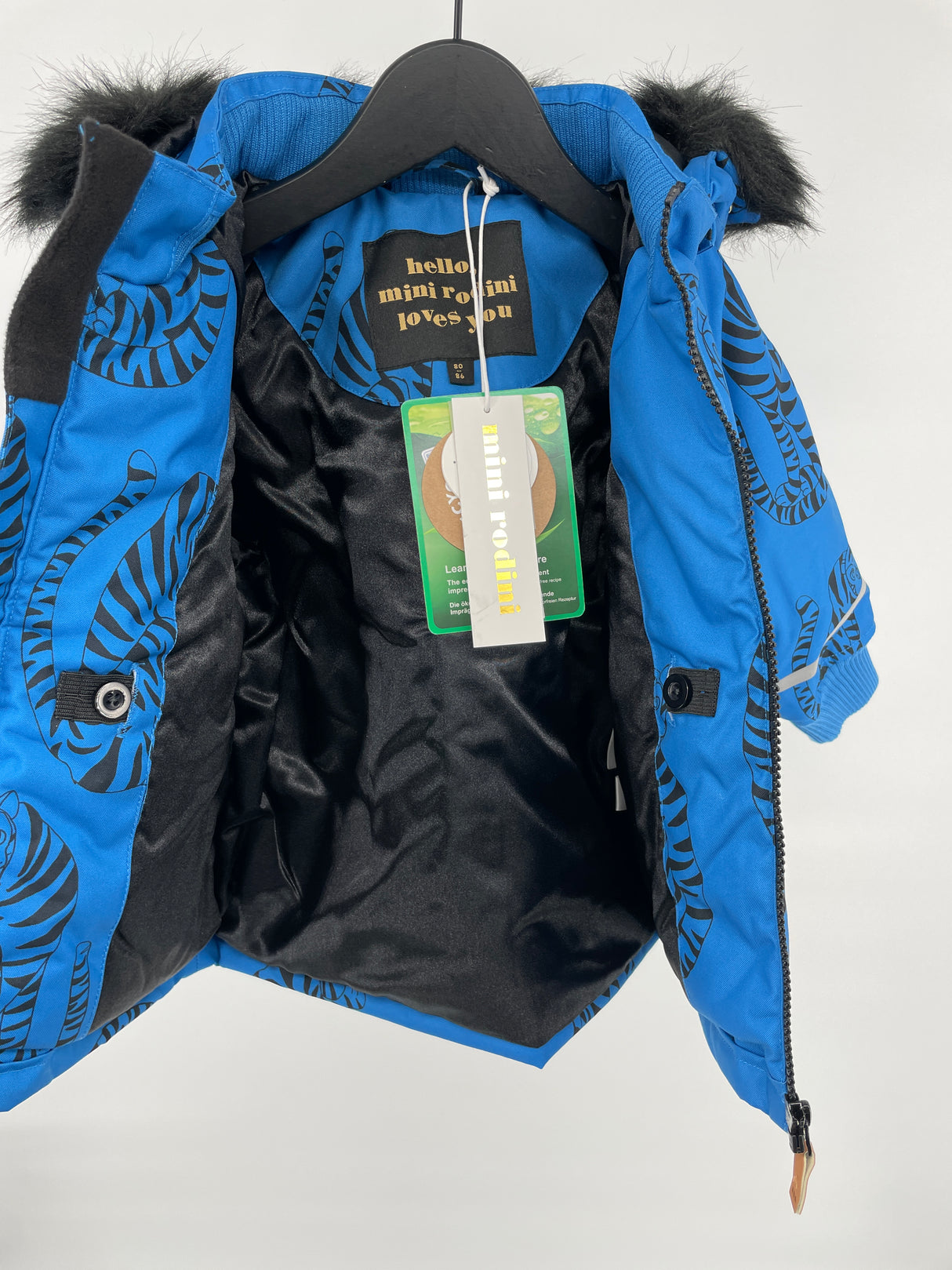 Winterjas K2 Parka Blauw Tijger Maat 80 / 86