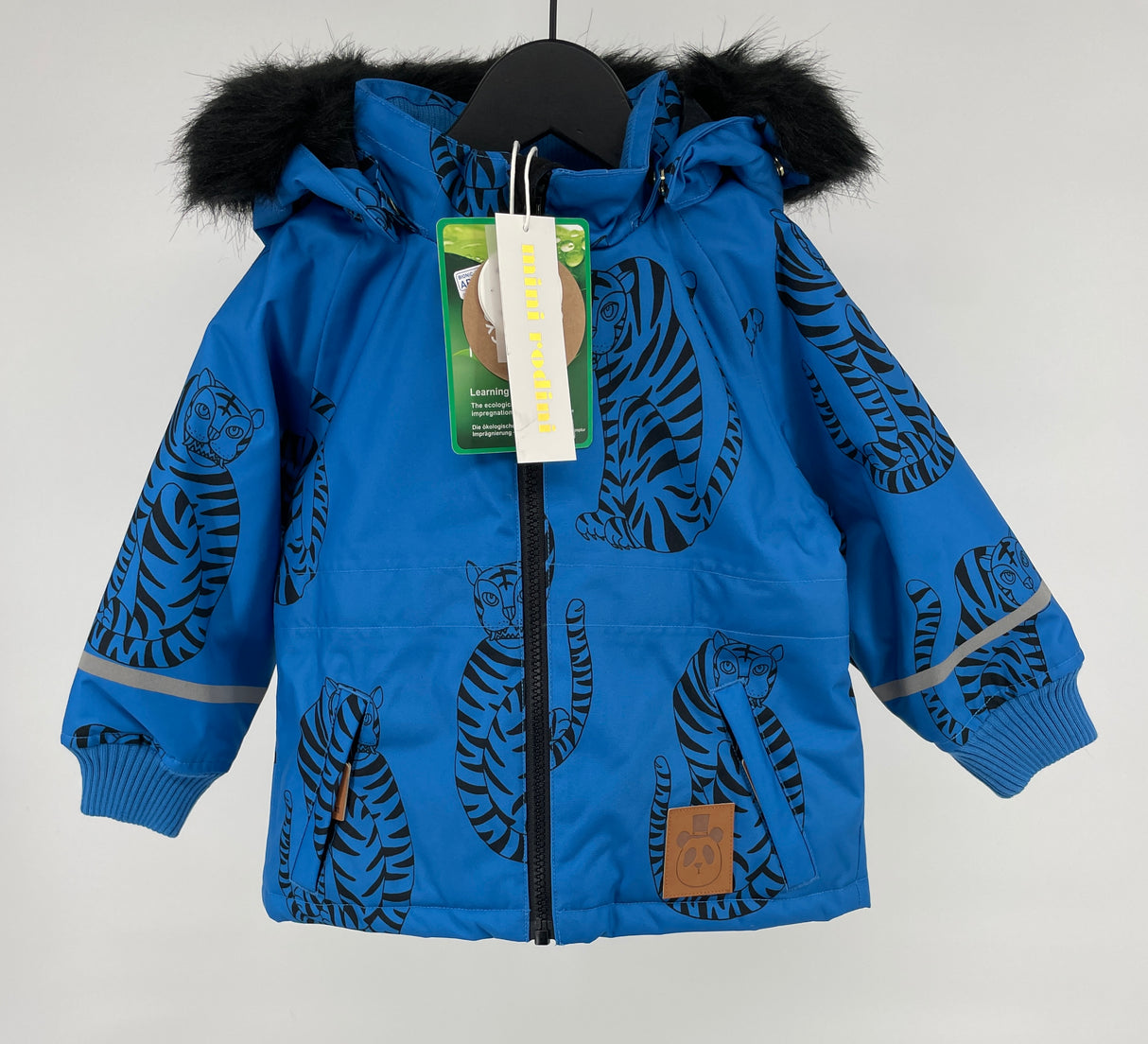 Mini Rodini Winterjas K2 Parka Blauw Tijger Maat 80 86 – Mini