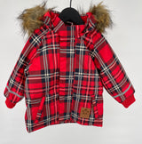 Winterjas K2 Parka Rood Geruit Maat 80 / 86