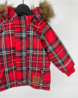 Winterjas K2 Parka Rood Geruit Maat 80 / 86