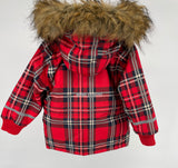 Winterjas K2 Parka Rood Geruit Maat 80 / 86