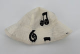 Zonnehoedje Beige Muzieknoten Maat 9 Mnd - 3 Jaar