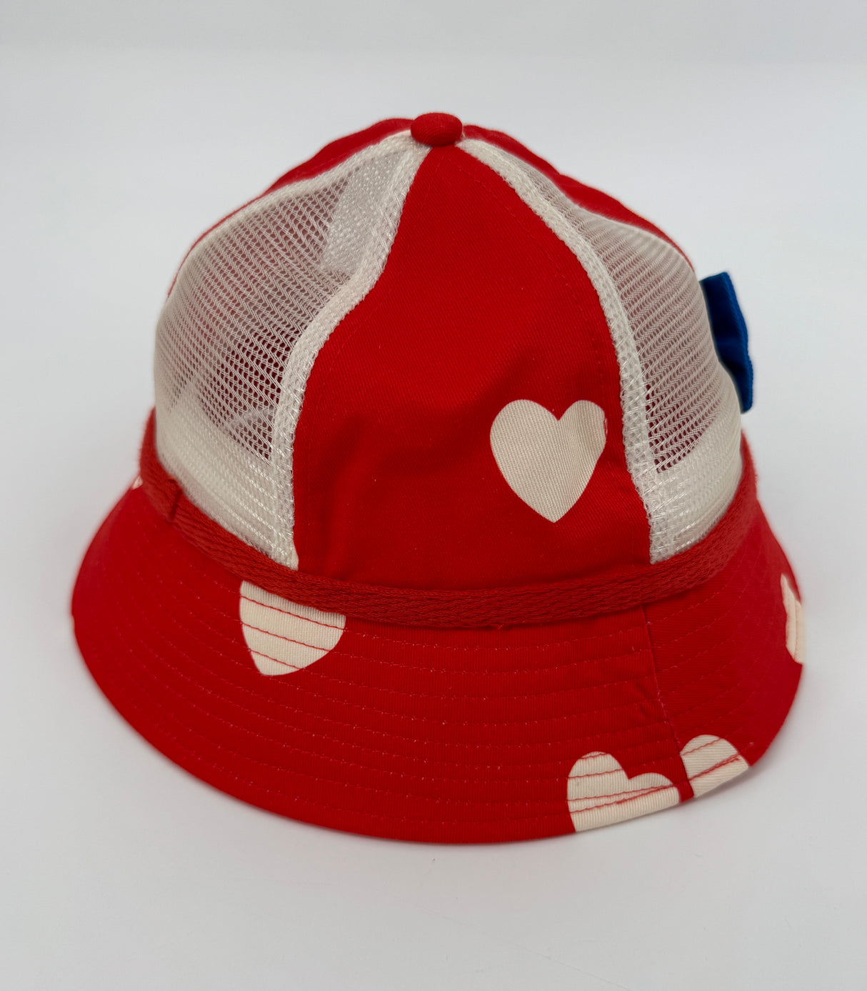 Zonnehoedje Rood Hartjes Strikje Maat 3 - 9 Jaar