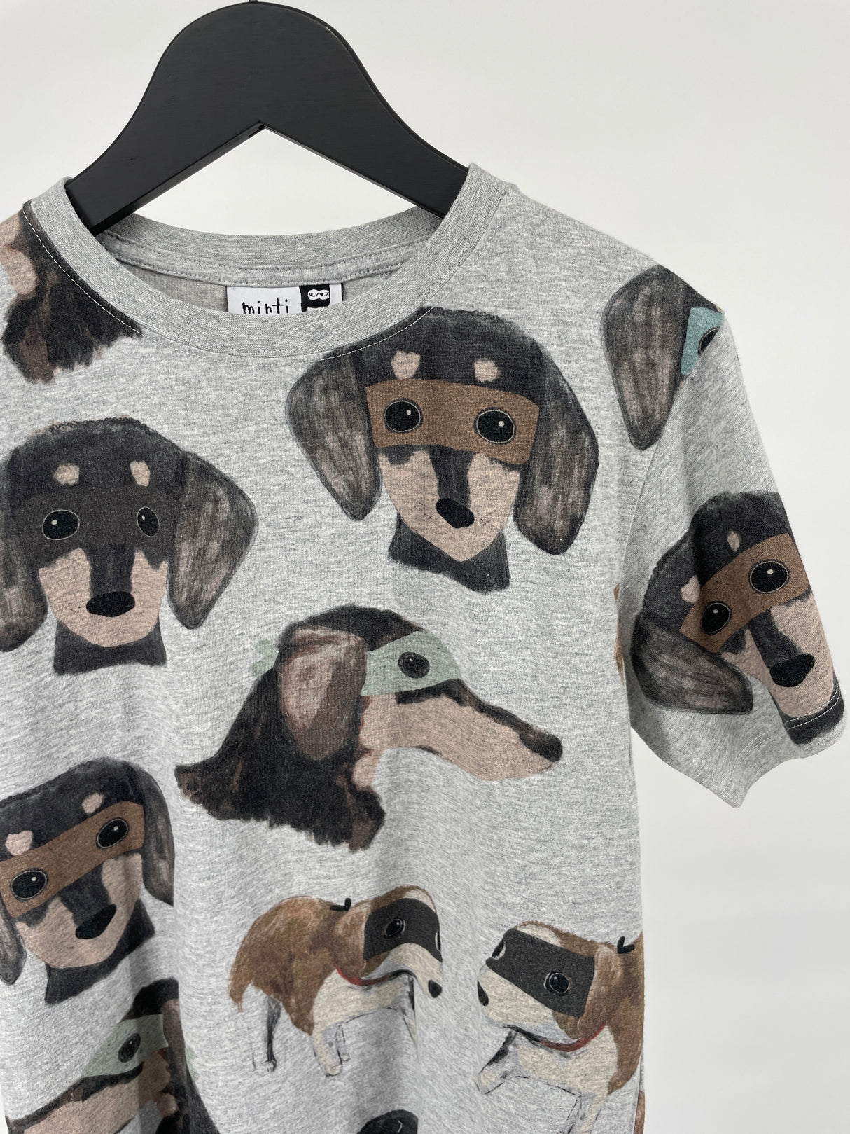 T-shirt Grijs Super Honden Maat 146 / 152