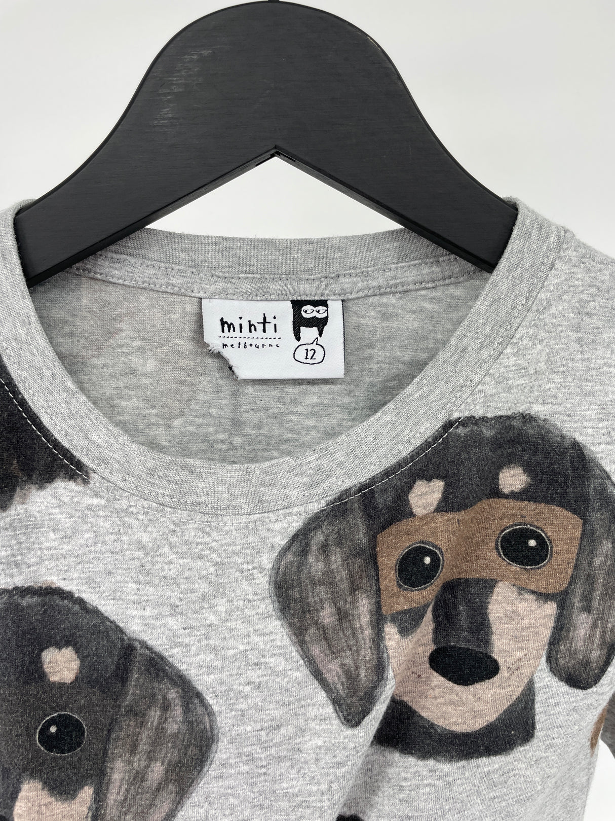 T-shirt Grijs Super Honden Maat 146 / 152