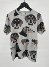 T-shirt Grijs Super Honden Maat 146 / 152