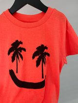 T-shirt Neon Roze Smile Palmbomen