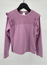 Longsleeve Paars Roesjes Maat 110 / 116