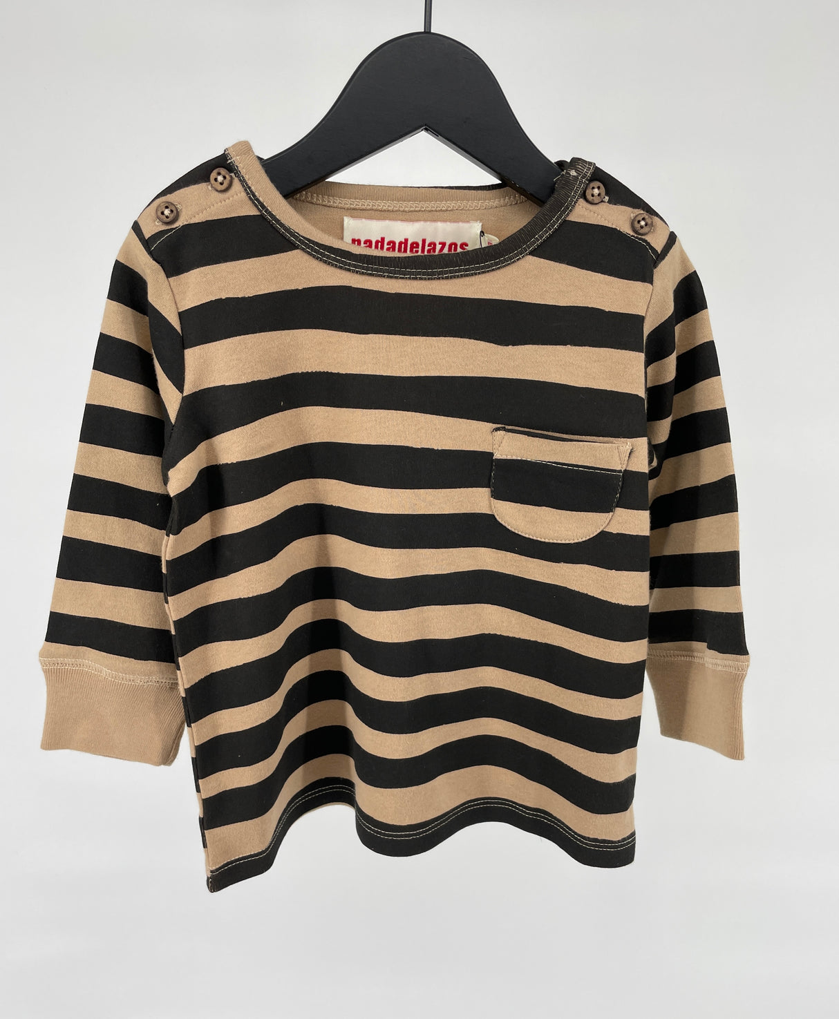 Longsleeve Bruin Zwart Zebra Maat 74 / 80