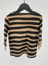 Longsleeve Bruin Zwart Zebra Maat 74 / 80