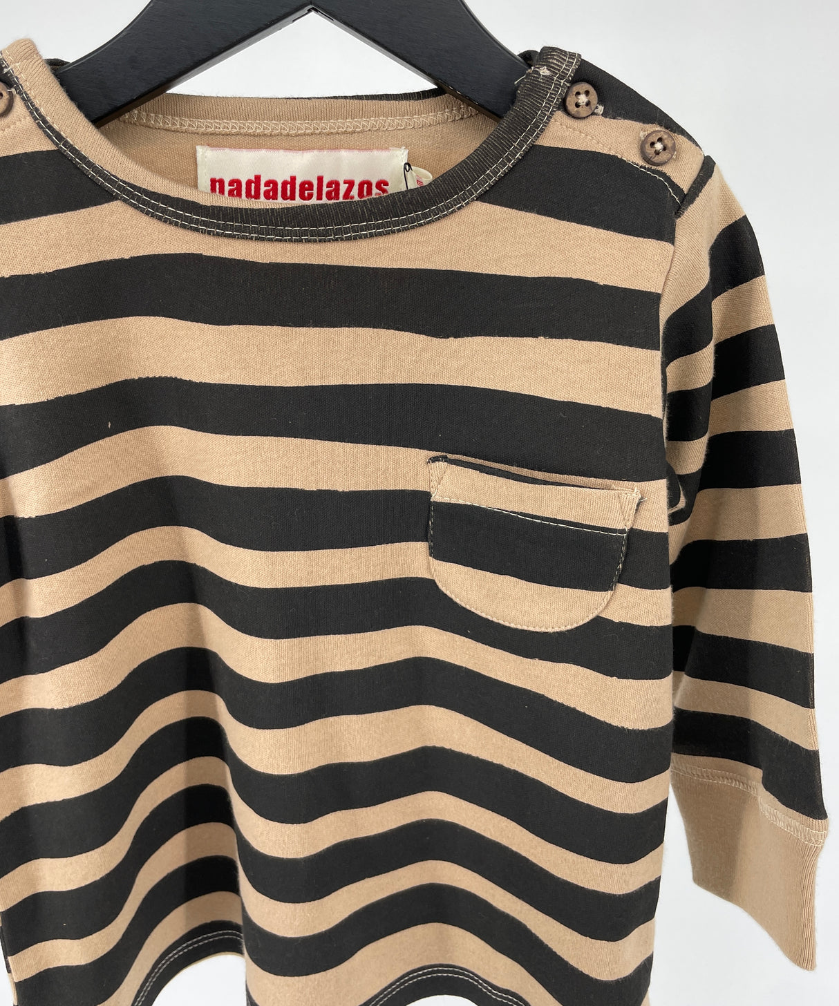 Longsleeve Bruin Zwart Zebra Maat 74 / 80