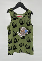 Tanktop Groen Aapjes Print Maat 98 / 104