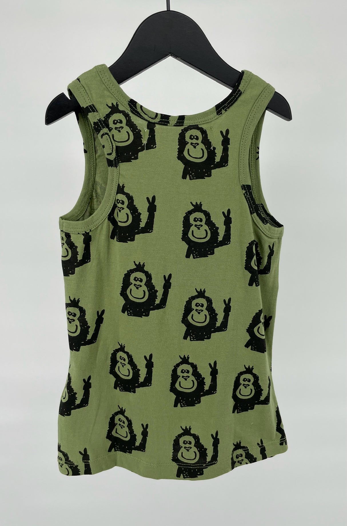 Tanktop Groen Aapjes Print Maat 98 / 104