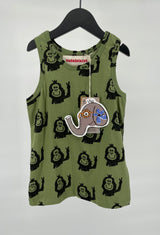 Tanktop Groen Aapjes Print Maat 98 / 104