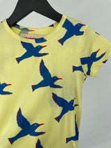 T-shirt Geel Blauw Meeuwen Maat 98 / 104