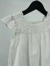 Jurkje Wit Broderie Maat 86