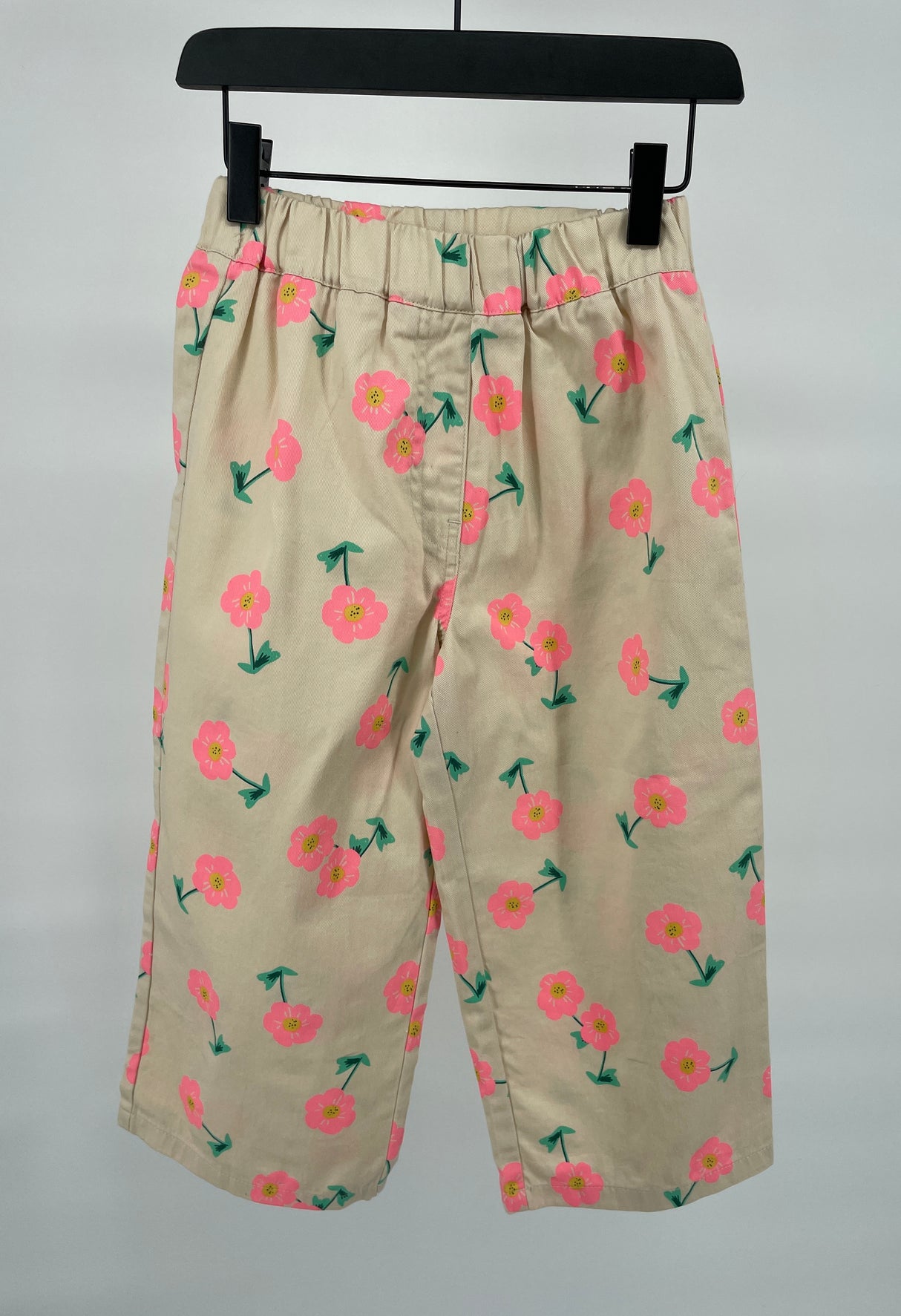 Broek Beige Bloemen Maat 110