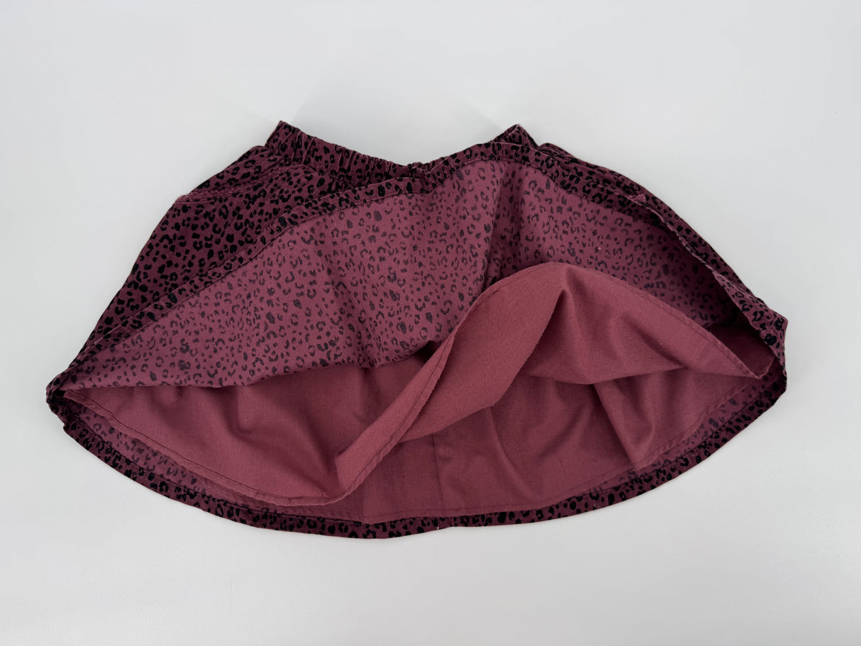 Rokje Paars Luipaard Print Maat 110