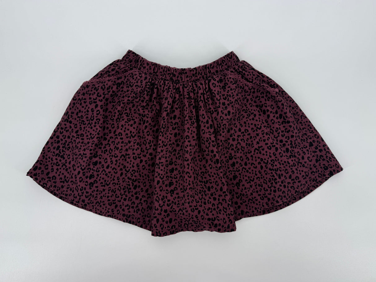 Rokje Paars Luipaard Print Maat 110