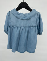Set Lichtblauw Top Korte Mouw en Lange Broek Maat 104